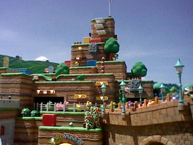 super nintendo world park picture taken with my 3ds